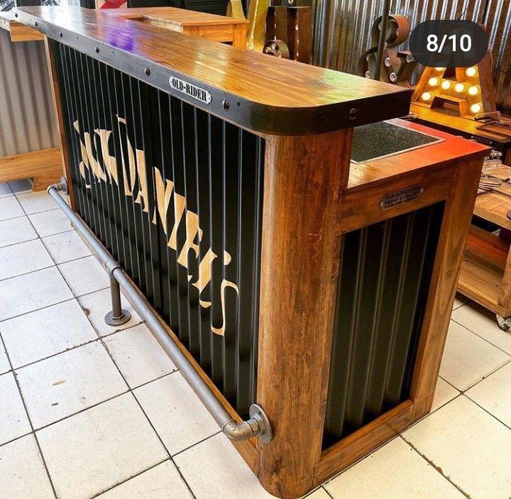 Barra Industrial JackDaniels 180*60 con Tubo